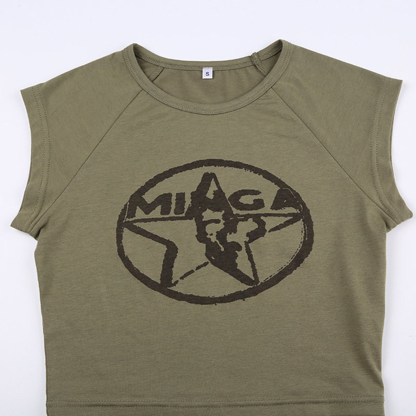 Army Green Tank Crop Top Y2k Fairy Grunge & Alt Clothing Etsy