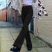 Y2K Black & Brown, High Waisted, Flare Jeans, Sexy Denim Pants, Vintage Loose Trousers - Streetwear - Festivalwear - Harajuku - 90s - 00s 