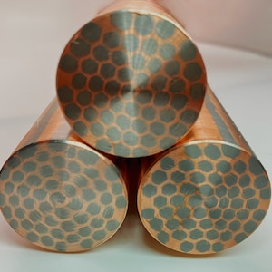 32mm OD Superconductor rod, 3 mm dot, full pattern, for rings and EDC, stock in USA