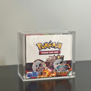 Boîte présentoir en acrylique pour booster Pokemon, booster de collection avec couvercle magnétique facile, vitrine pour booster Pokemon