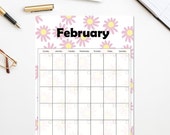 Calendar Printable | 12 Month, Undated, Portrait, iPad calendar