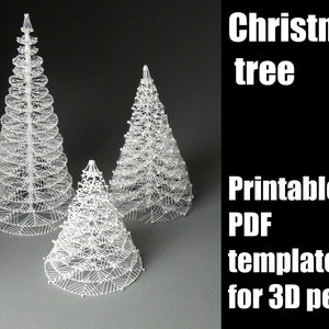Christmas tree - Printable PDF template pattern for 3D pen