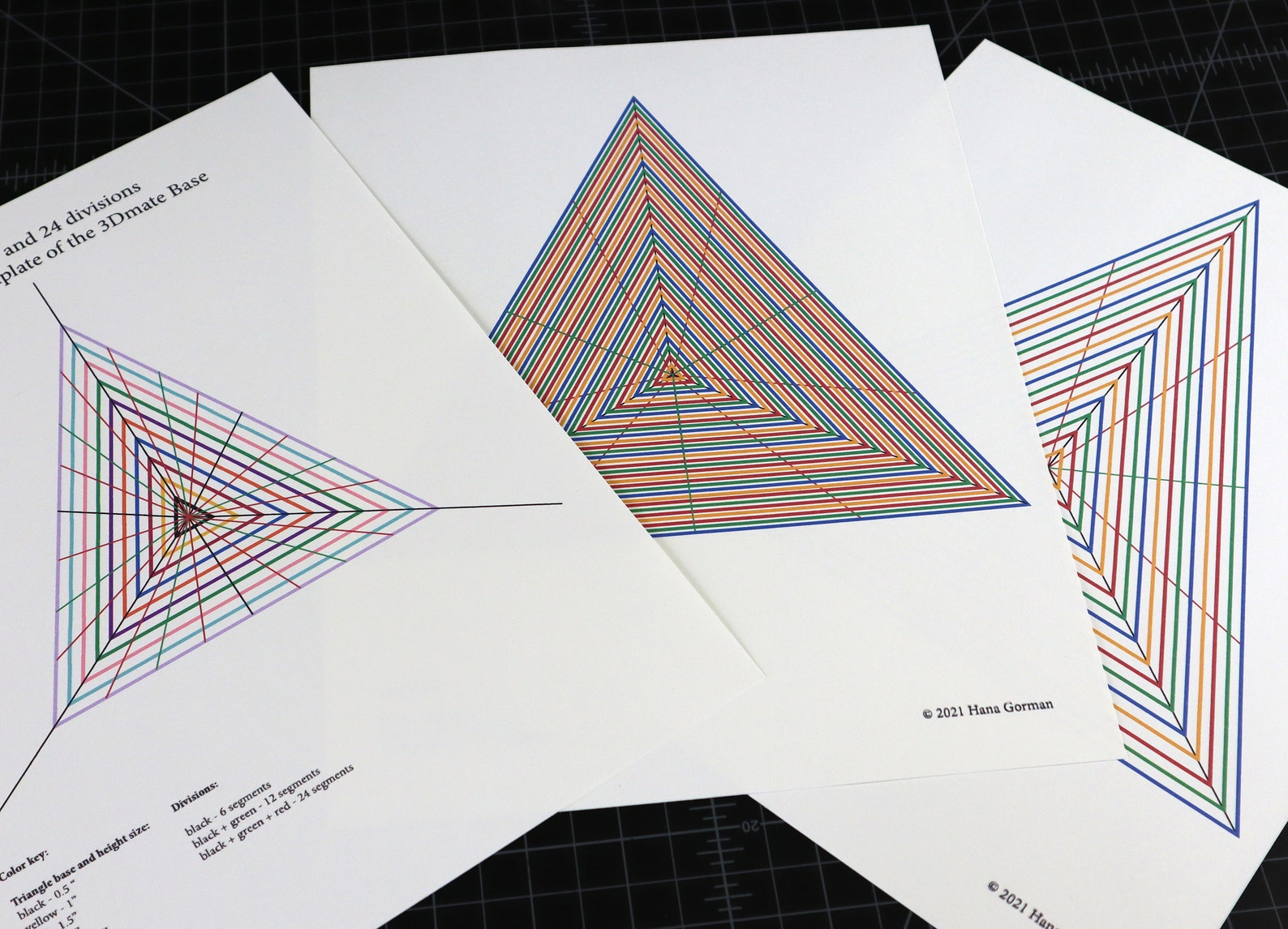 Geometric 3D Pen Templates printable Set 2 Polygons (Instant Download