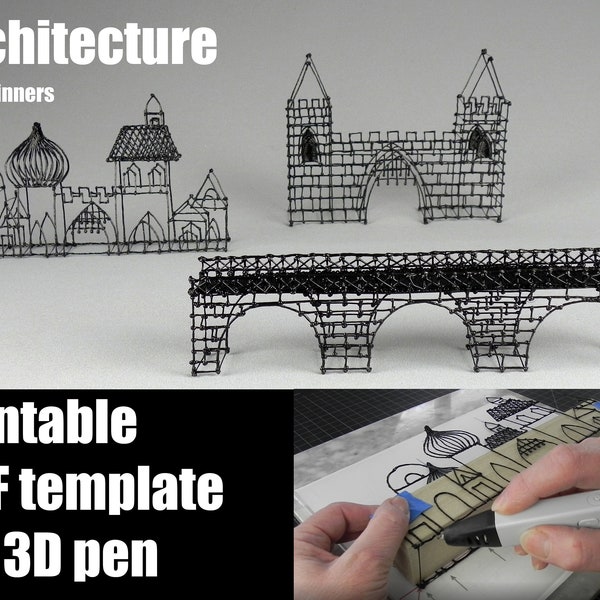 Architecture for beginners - printable 3D pen templates