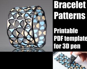 Bracelet patterns - Printable templates for 3d pen