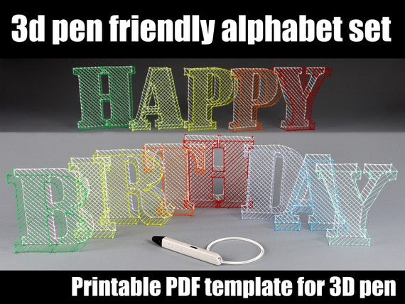 A-Z Alphabet Set for 3d pen