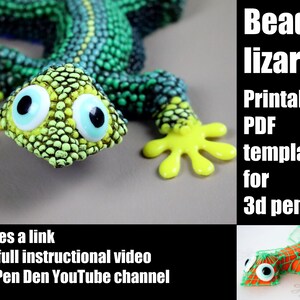 Beaded Lizard - afdrukbare PDF-sjabloon voor 3D-pen
