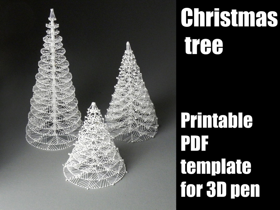 Christmas Tree Printable PDF Template Pattern for 3D Pen Etsy Christmas Tree Printable PDF Template Pattern for 3D Pen Etsy