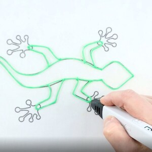 Lizard Threading Printable Beaded Lizard - Printable PDF Template for 3d Pen - Etsy