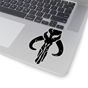Mandalorian Crest Aufkleber | Mythosaur Symbol | Boba Fett Mandalorian Logo | Kiss-Cut Sci Fi Aufkleber | Kopfgeldjäger Aufkleber
