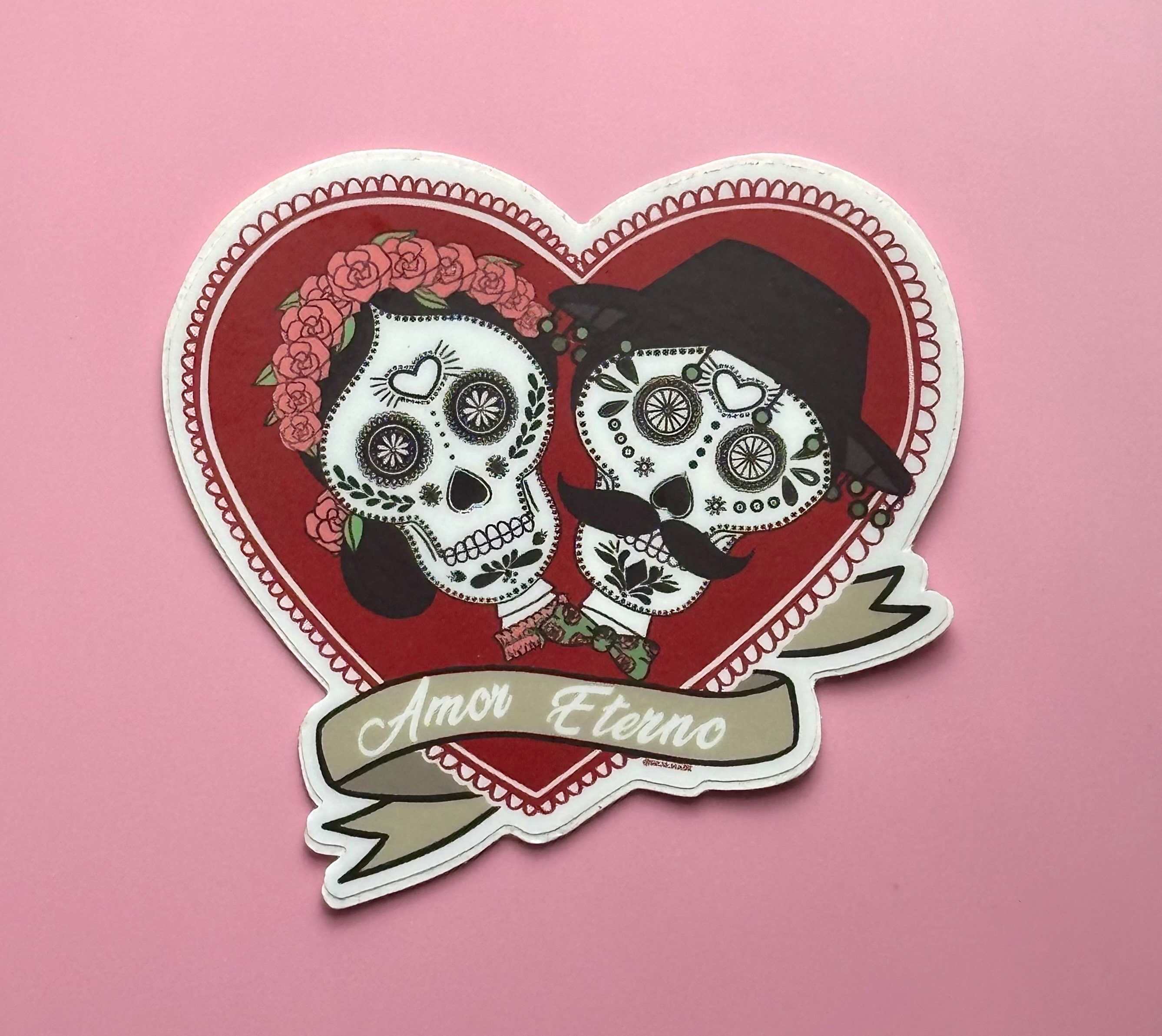 Amor Eterno / Eternal Love Sugar Skull Couple Sticker - Etsy