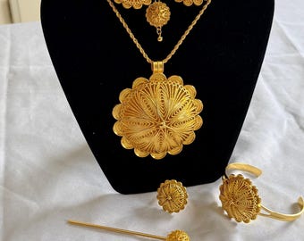 Habesha Bridal Jewelry Set - 6 piece Eritrean Ethiopian Wedding set