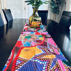 Ethiopian Eritrean Habesha Mesob bright color table runner