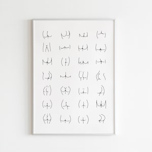 Butt Art, DIGITAL DOWNLOAD, Nice bum, Funny bathroom signs, Self love, Sexy butt, Funny butt art, Body positive art, Feminist print