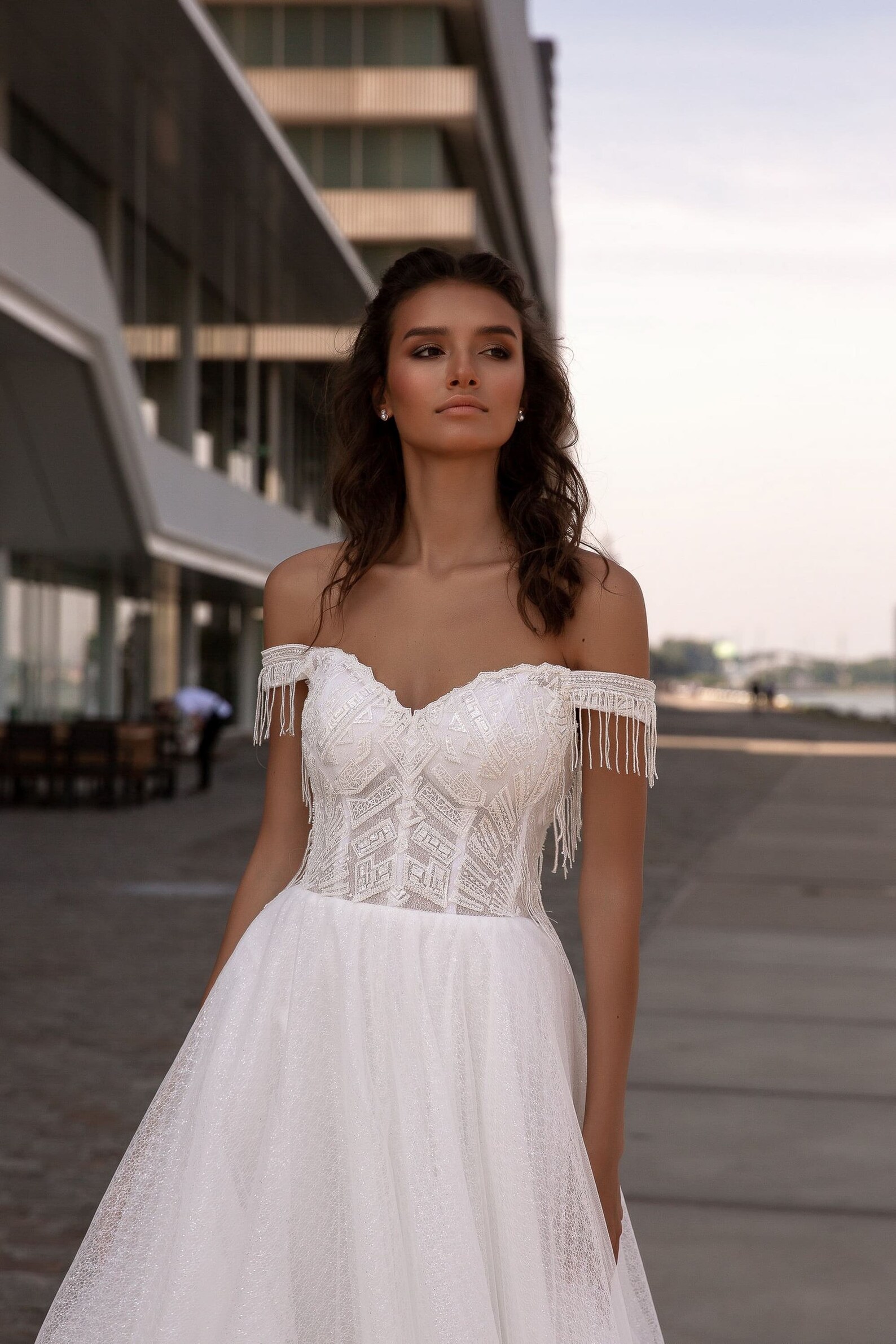 corset wedding dress with detachable skirt