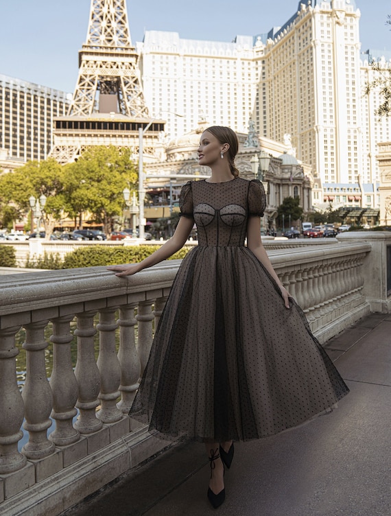 black and gold dress midi