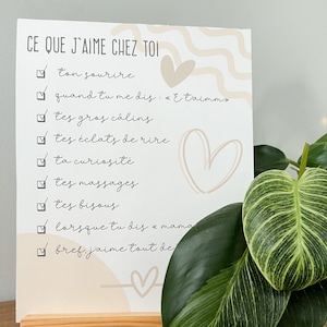 Personalisiertes Poster zum Valentinstag| Poster zum Valentinstag| Was ich an dir mag