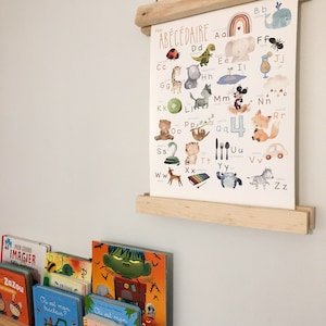 Illustrated primer poster, alphabet, image