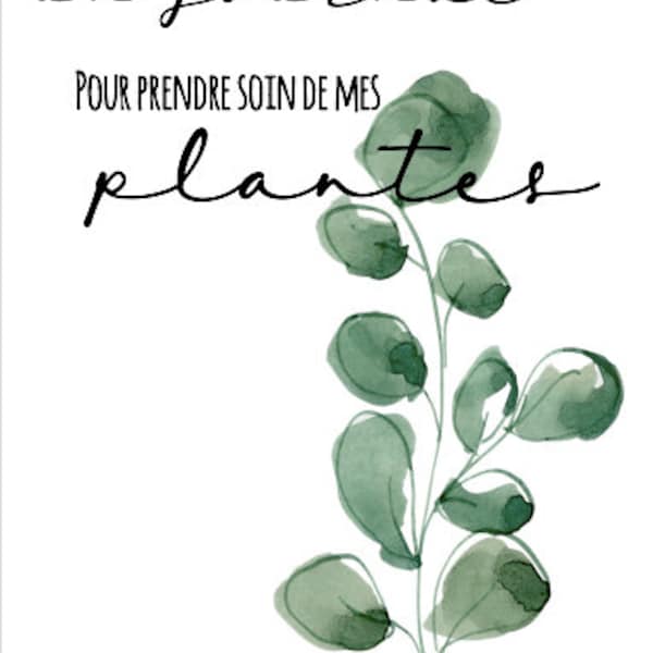 Journal de plantes, carnet plantes, suivi plantes
