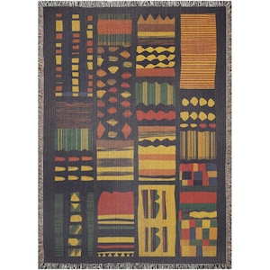 Maasai Tribal Blanket: 100% Cotton African Heritage Throw
