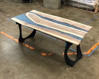 Epoxy river coffee table