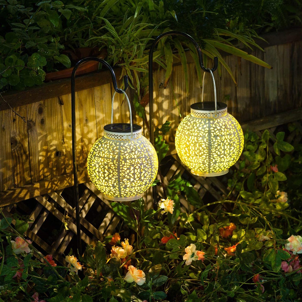 Hanging Lantern with Solar Tea Light Solar Lanterns Fairy Etsy