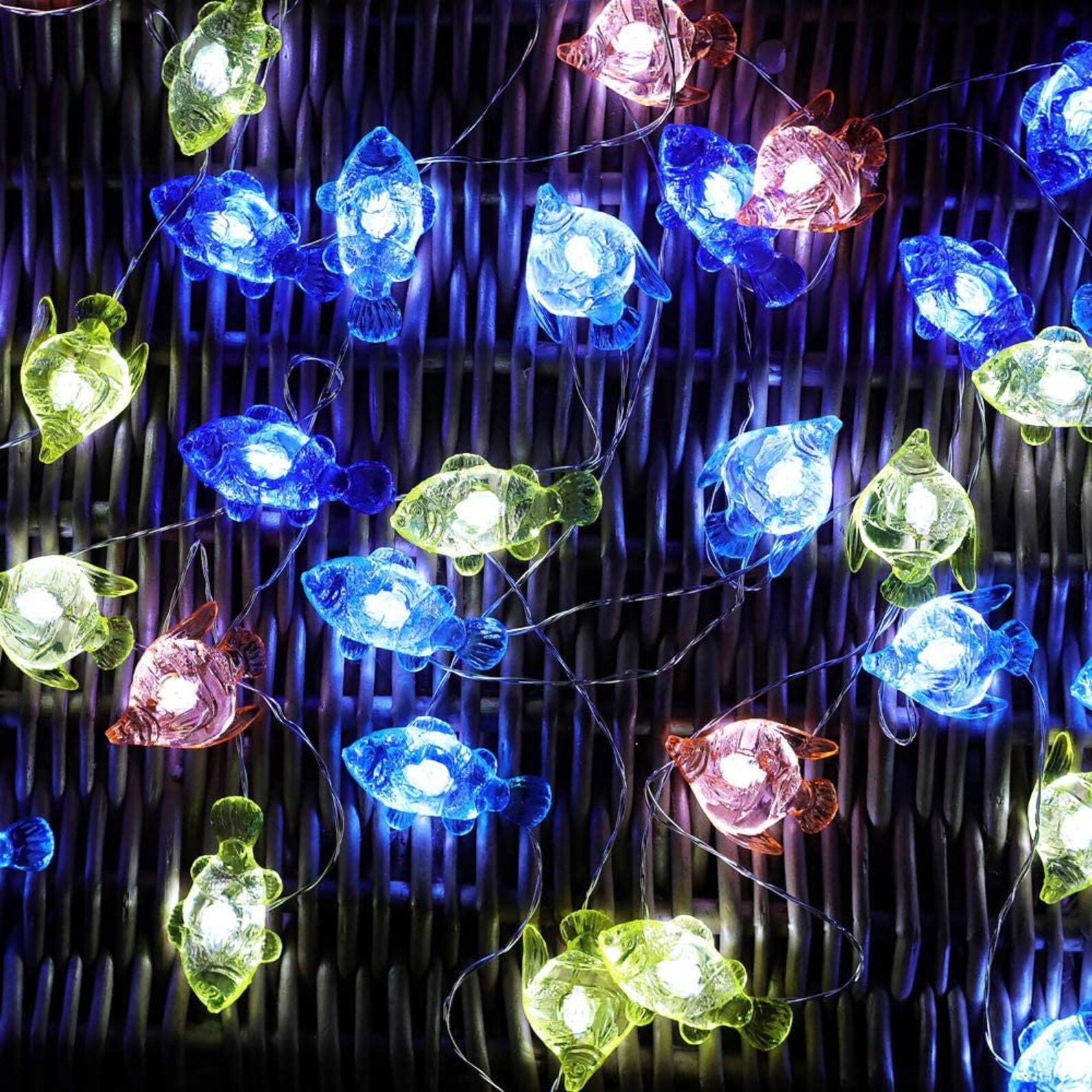 18.7 Ft 40 LED Tropical Fishes Decorative String Lights with Etsy