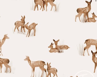 Ciervo leonado // Jersey de algodón Jersey Family Fabrics Öko-Tex