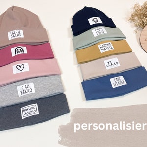 Hipster - Beanie made of rib jersey - customizable