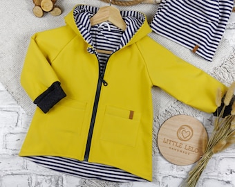 Chaqueta softshell chaqueta para niños en amarillo