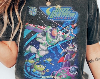 Camiseta vintage de Buzz Lightyear Comfort Colors, camiseta de Toy Story Disney