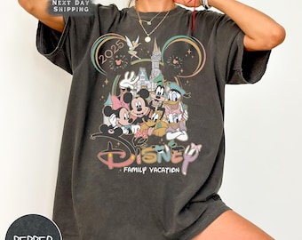 Retro Disney Family Trip 2025 Shirt, Disneyland Tee