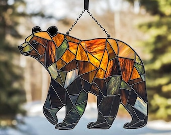 Bear Suncatcher: Woodland Acrylic Window Decor
