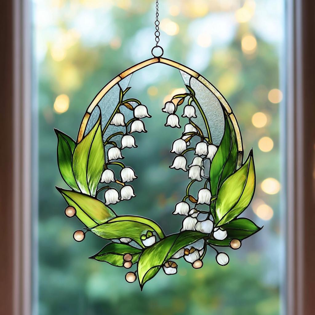 Lily of the Valley Suncatcher: Acrylic Window Decor, May Birth Flower ...