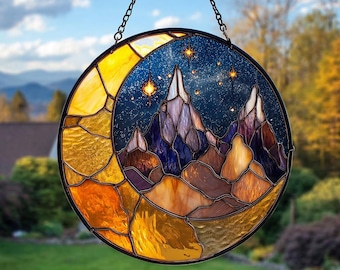 Night Court Suncatcher: Fantasy Book Lover Stained Glass Decor