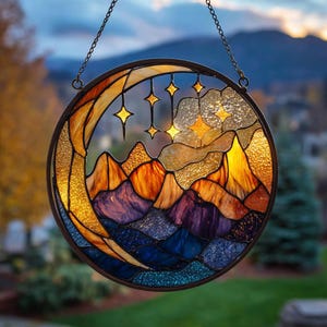 Night Court Suncatcher: Fantasy Book Lover Stained Glass Decor