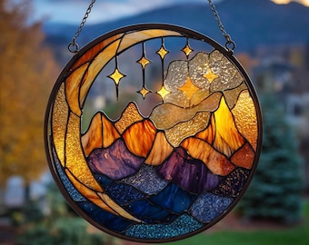Night Court Suncatcher: Fantasy Book Lover Stained Glass Decor