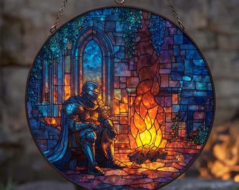 Dark Souls Bonfire Acrylic Suncatcher: Fantasy Gamer Window Art