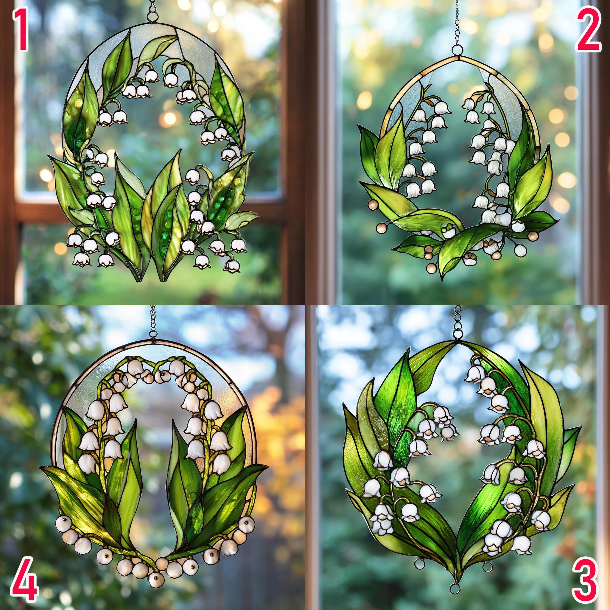 Lily of the Valley Suncatcher: Acrylic Window Decor, May Birth Flower ...