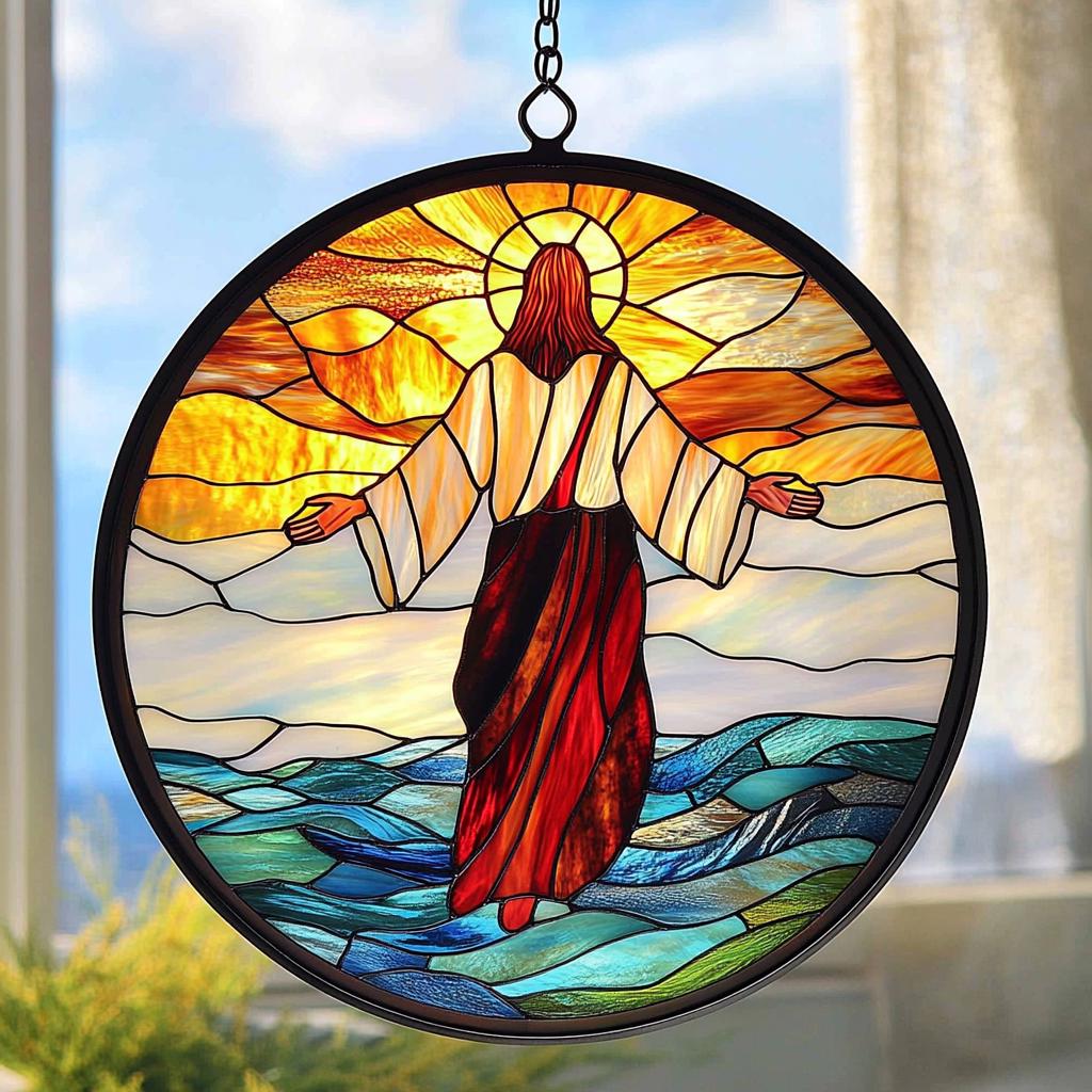 Jesus Christ Stained Glass Suncatcher: Christian Home Decor - Etsy