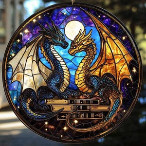 Dragon Acrylic Suncatcher: Fourth Wing Inspired Book Decor