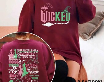 Felpa musicale Wicked: regalo perfetto per i fan del Mago di Oz