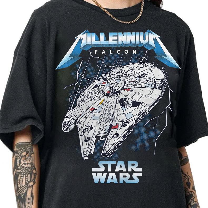 Retro Disney Star Wars Shirt, Disney Millennium Falcon Shirt, Vintage Star Wars Millennium Falcon Tee, Disneyworld 2025 Shirts, Family Trip