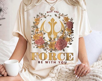 Vintage Floral Star Wars Shirt: Galaxy's Edge Rebel Tee