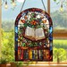 Library Bookshelf Suncatcher: Faux Stained Glass Window Decor - Etsy