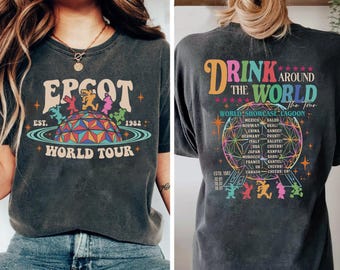 Retro Epcot World Tour Shirt, Disney Familie passendes T-Shirt