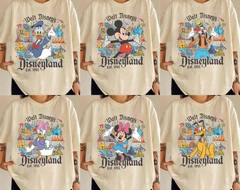 Retro Disneyland Charaktere Shirt, Disney Familien Reise T-Shirt