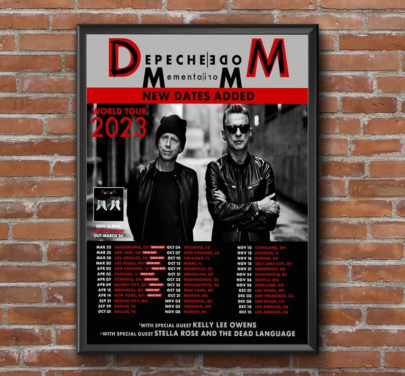 Depeche Mode Memento Mori World 2023 Tour Poster Depeche Mode Etsy Australia