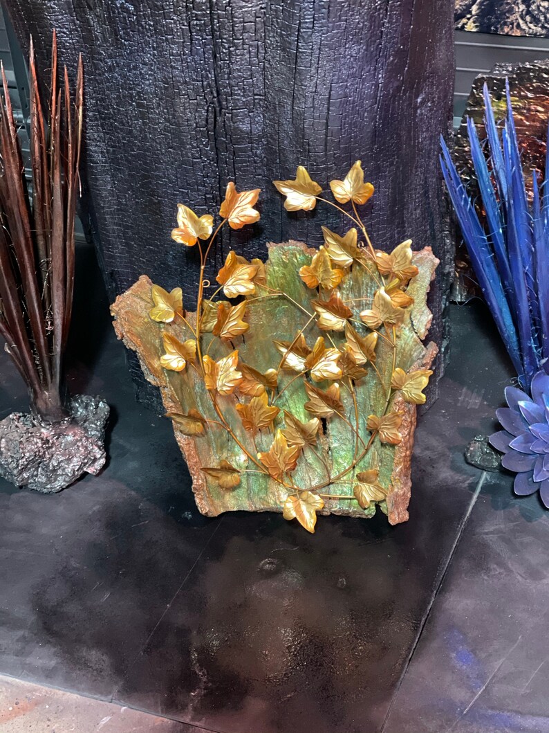 Native American Art Autumn Leaves in Fallen Wood Sculptured Original by Artist Rene Sepulveda Metal /& Fallen Wood Sculpture Santa Fe Art