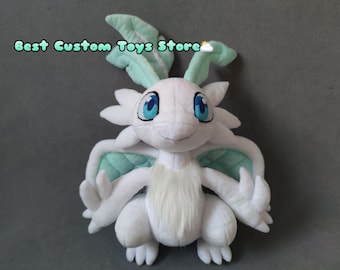 commission plush inspired by Quivern the dragon, cute dragon plush 40-45cm (with ears)